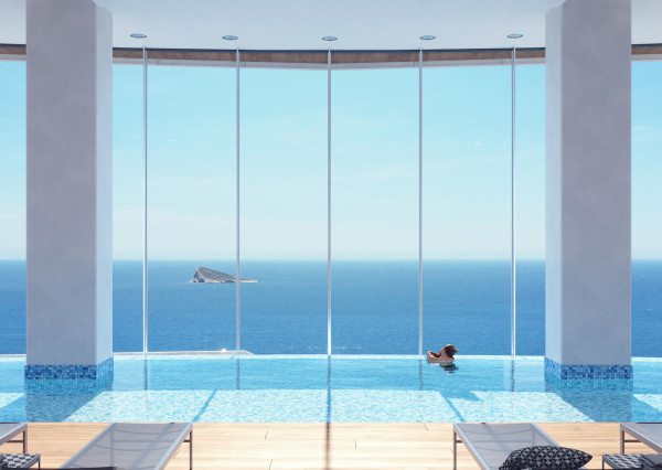 Nové rezidenčné apartmány s fantastickým výhľadom len pár minút od mora v Benidorme, Costa Blanca