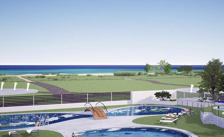 2-bedrom completly furnished apartament with name "City Gardens", in first sea line  with comunal pools and jacuzi, Oropesa, Valencia - fotografia 6