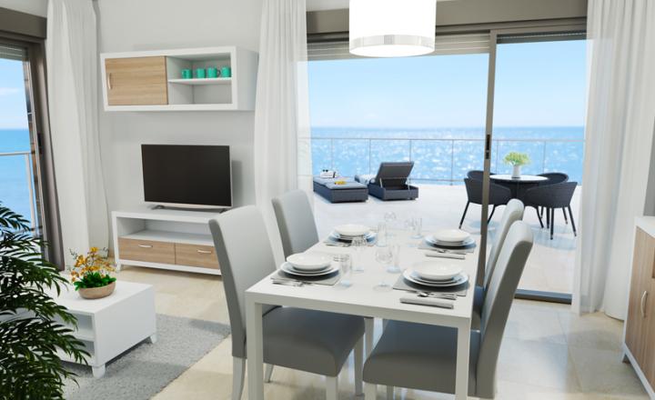 2-bedrom completly furnished apartament with name "City Gardens", in first sea line  with comunal pools and jacuzi, Oropesa, Valencia - fotografia 8