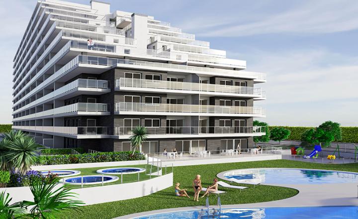 2-bedrom completly furnished apartament with name "City Gardens", in first sea line  with comunal pools and jacuzi, Oropesa, Valencia - fotografia 11