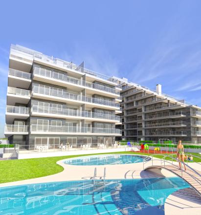2-bedrom completly furnished apartament with name "City Gardens", in first sea line  with comunal pools and jacuzi, Oropesa, Valencia - fotografia 12