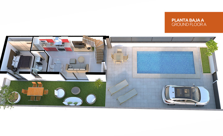 LEV-ANTE Project. Magnificent new bungalows 5 minutes from the beach, in Alicante.. The project will be completed in early 2024 - fotografia 1