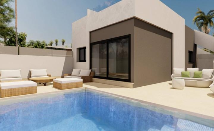 New build villa near the sea in Pilar de la Horadada, Alicante, Costa Blanca, Spain