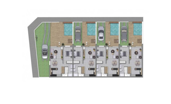 Newly built semi-detached bungalow with private pool 4 km from the beach in Pilar de la Horadada, Alicante. Delivery in the second half of 2023 - fotografia 8