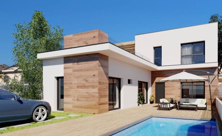 New construction villa with private pool and 3km from the beach in San Javier, Murcia. Delivery in December 2022 - fotografia 1