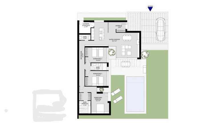 New build villa in Altaona Golf, Murcia, 15 minutes from the beach and 2 km from the golf course. - fotografia 5