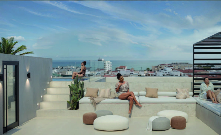 Moderný rezidenčný komplex pri mori v Torrevieje